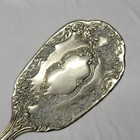 Vintage Victorian Silver Plate Hand Mirror And Brush Vanity Set With Back Design