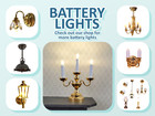 Dollhouse Miniature Battery Light Candle Stick Large 1 12 Or 1 6 Scale Lamp