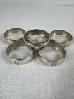 Gorham Sterling Silver Art Deco Napkin Rings  1332 With H Monogram Set Of 6