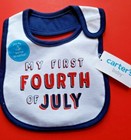 Unisex Carter s Baby My First Fourth Of July Water Resistant One Size Bib 4th 