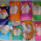 1999 - 2000 Mcdonalds Ty Teenie Beanie Babies Lot 8 Tie-dye Happy Meal Kids Toys