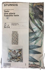 Ikea Stunsig Twin Duvet Cover Pillow Sham Monkey Glasses Bananas Jungle Blue New