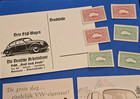 Third Reich Vw Volkswagen Auto Car Ad Nazi German Postcard Collection W Stamps