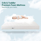 Breathable Crib Mattress  Dual-sided  Memory Foam  Waterproof  Removable And Mac