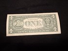 2021  1 Federal Reserve Note Slightly Misaligned Cut Serial D05704356e