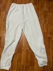 Pink Victoria s Secret Campus Fleece Sweatpants White Orange Logo Size S Nwt