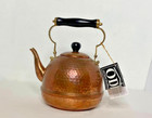 Vtg Hammered Copper Tea Kettle Pot Dimpled Patina Old Dutch Odi Nickel Lined
