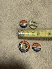 Kennedy Johnson Political Pin Buttons Vintage Lot Of 4