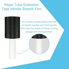 Black Shrink Wrap Stretch Film 3 Rolls 5 x1000 80 Gauge With Handle