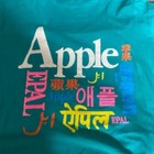 Vintage Apple Shirt Mens Large Teal Blue 1980s Logo Tee Rare Multicolor Tech 90s