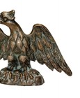 Vintage Cast Solid Brass Bronze Eagle 5 t Finial Topper 8  Wingspan 2 57lb