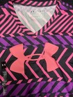 Under Armour I Loose Fit Short Sleeve Girl Youth Small Pink Athletic V Neck