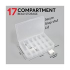 Embroidery Floss Organizer Box With 50 Cardboard Bobbins - 17 Compartments Cl   