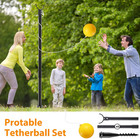 9  High Strong Pole Rod Portable Tetherball W ball Rope For Outdoor Kid Fun Game