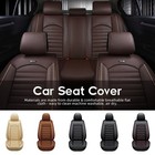 5 Seats Full Set Car Seat Covers Pu Leather Front Rear Cushion Accessories