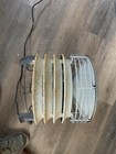 Westinghouse Mid Century Art Deco Grey Hassock Floor Fan  Very Nice  Works   