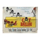 Original 1965 Cat Ballou Movie Poster Starring Jane Fonda 22  X 27 1 2  Wide