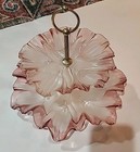 Vtg Mikasa 2-tier Tray Walther Glass Server Germany Frosted Crystal Tulip Rose