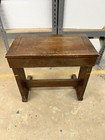Vintage Wood Piano Organ Bench With Lid Storage