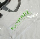 Korbel Clear Transparent Plastic Tote Bag California Champagne Zippered 12x12x6 