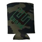 Vintage Enron Camouflage Travel Beer Can Bottle Cup Logo Koozie Golf Funny Gift