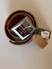 Dnrg Men   s Brown Dress Belt Size 50 1 5in Adjustable Buckle Solid