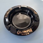 Olympia Beer Black Glass Ash Tray