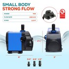 1060gph Submersible Water Pump Quiet Aquarium Pond Fountain Hydroponic Fish Tank