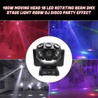180w Moving Head 18 Led Rotating Beam Dmx Stage Light Rgbw Dj Disco Party Club