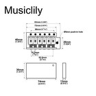 Wilkinson Black 52 5mm 6-screw Modern Saddle Tremolo Bridge For Strat St Guitar
