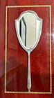 Vintage Sterling Silver Ornate Art Deco Gorgeous Hand Mirror Marked Monogram Rbe