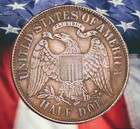Pattern 1877 Paquet Liberty Half Dollar Novelty Coin Modern Restrike Token