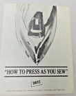 2 1960s Sewing Fabric Pamphlets Lot  How To Press As You Sew permanent Press