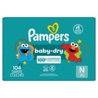 Pampers Baby Dry Diapers - Newborn Count 104