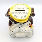 Vintage Bulldog W  Bee Cuss Bank  3056 Made In Japan Ceramic Coin Bank Funny
