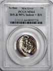 Pcgs Ms64 Huge Mushroom Double Struck Indent Broadstruck Dime Mint Error