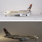 18 5 Inch Etihad Airways Airbus A380 Airplane Model Ornament W  Led Lamp Wheel