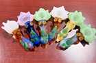 5  Beautiful Heavy Thick Glass Tobacco Smoking Spoon Pipe  free Shipping 