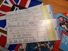 Lot Of 80s  Rock Concert Ticket Stubs stickers Van Halen  Who  more