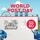 Singapore 2025 Sg60 Monthly Slogan Design October  world Post Day  Postal Slogan