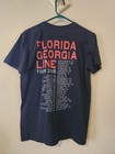 Florida Georgia Line Tour 2015 Black Large Graphic Band T Shirt Gildan 