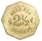 Us Patelco Club Vintage Old Maverick Brass Good For 2 1 2 Cents Token Gf Octagon