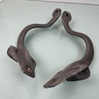 Koken Barber Chair Foot Rest Legs Mount Brackets Pair Set Cast Iron Parts Usa