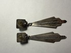 Cooper Willie Navajo Sterling Silver Turquoise Long Dangle Earrings