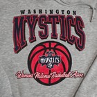 Wnba Washington Mystics Hoodie Women Medium Grey Cropped Basketball Fan Gear