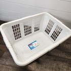 Vintage 1994 White Rubbermaid 2965 Laundry Basket 1 25 Bushel Usa Made