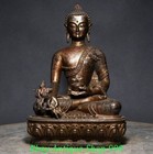 8  Old Tibet Bronze Gilt Buddhism Seat Menla Medicine Buddha Medical God Statue