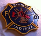 Fire Department Gas City 3d Routed Wood Patch Plaque Sign Custom 