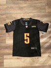 Jayden Daniels  5 Dc Commanders Black Jersey Stitched Youth Medium