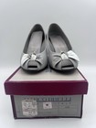 Vintage 70s 80s Joyce Heels Gray Cute Bow Size 8 5